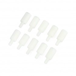 10mm nylonová rozpěrka se závitem M3 - 10ks.