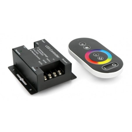 Ovladač RGB LED pásků a pásků s RF dotykovým dálkovým ovládáním Ovladač RGB LED pásků a pásků s RF dotykovým dálkovým ovládáním