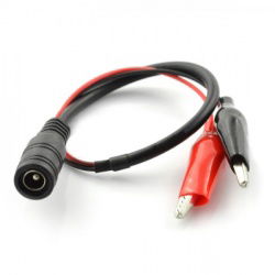 Zásuvka DC 2,1/5,5mm s krokosvorkami - 44mm