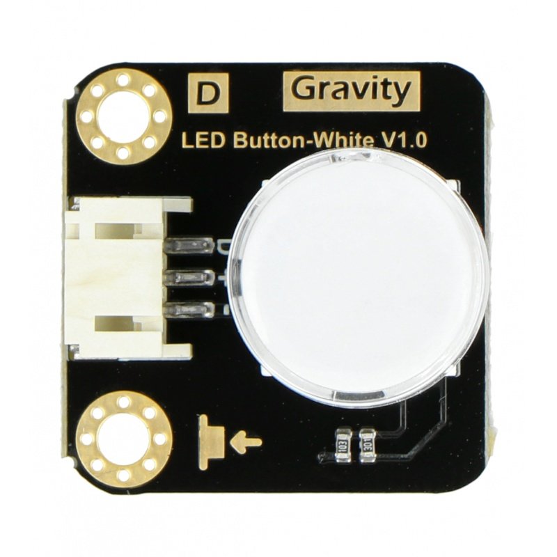 Gravitace - Tlačítko LED - Tlačítko s LED podsvícením - bílé -