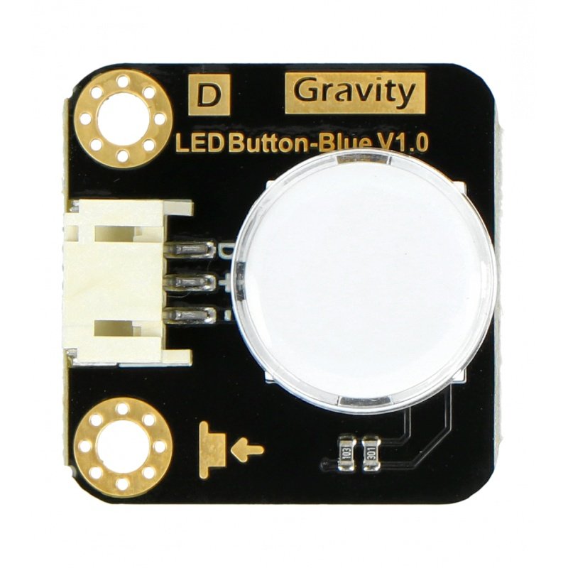 Gravitace - Tlačítko LED - Tlačítko s LED podsvícením - modré -
