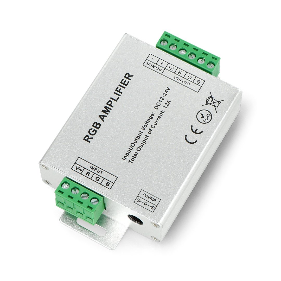 RGB zesilovač pro LED pásky a pásky - 12-24V / 288W