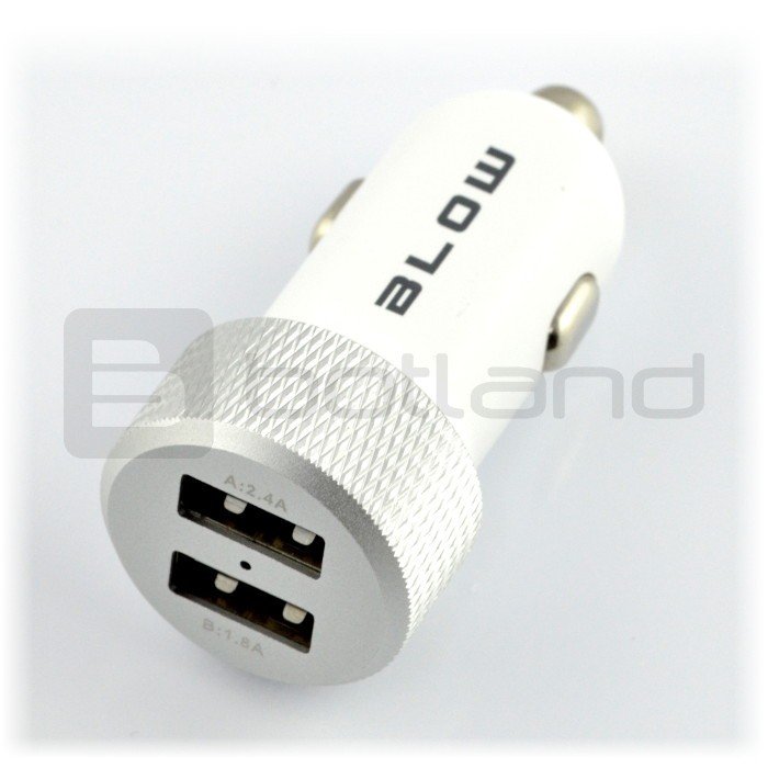 Blow 5V / 4,2A nabíječka do auta / napájecí zdroj 2 x USB - bílý