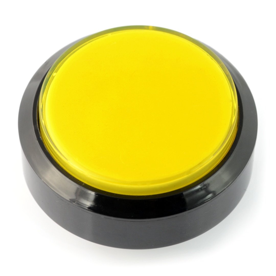 Tlačítko 6cm - žluté - ploché