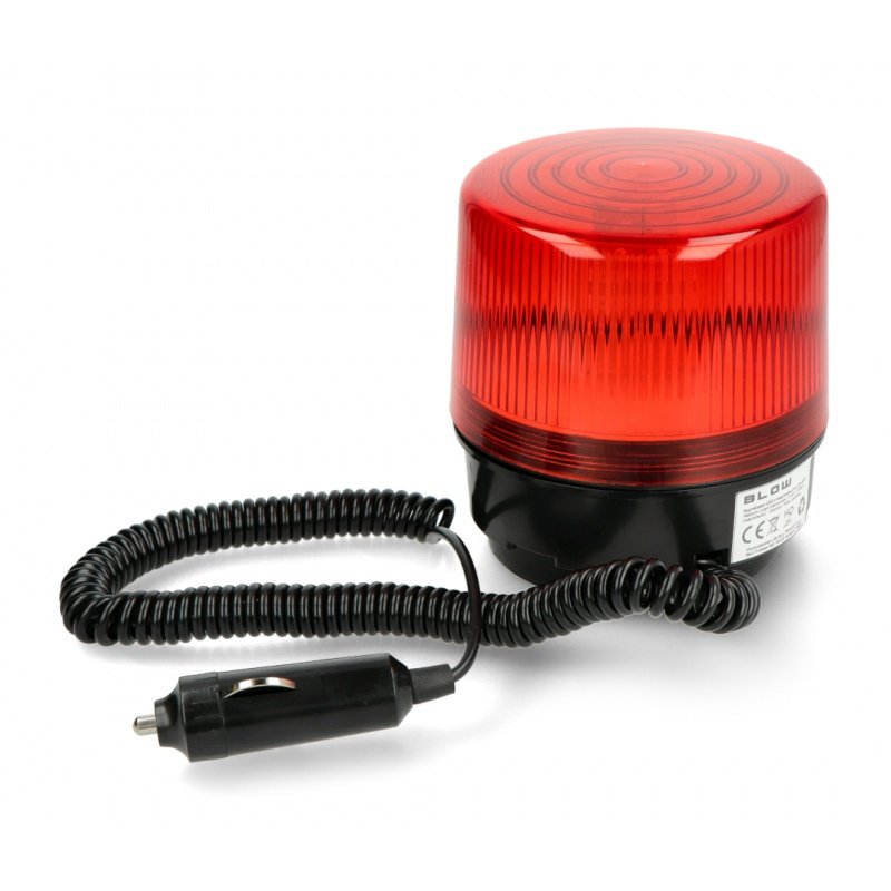 Magnetická signální lampa - LED 12V - červená