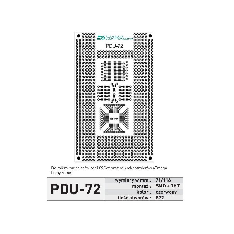 Univerzální deska s plošnými spoji PDU72 - SMD