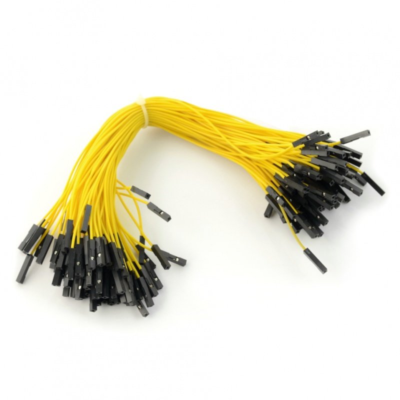 Propojovací kabely samice-samice 20cm žlutá - 100ks