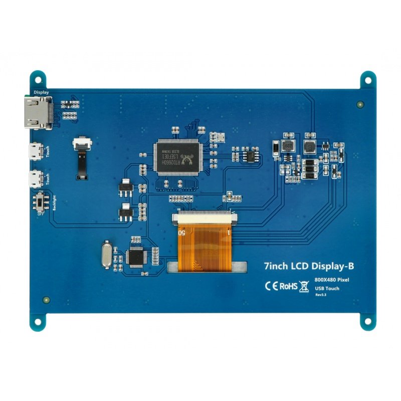 Dotykový displej - odporový LCD TFT 7 '' v3.3 800x480px HDMI +