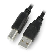 KABEL USB A(M) USB-B(M) 2.0 1.0M CZARNY FERRYT LANBERG