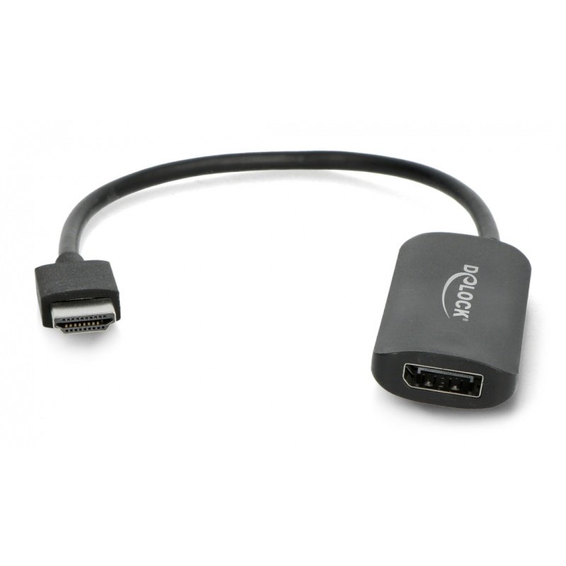 ADAPTER HDMI(M) DISPLAYPORT(F)+ZASILANIE USB NA KABLU 24CM 4K
