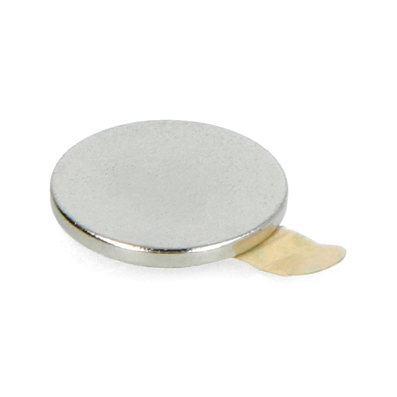 Kulatý neodymový magnet s lepicí vrstvou - 10x1mm - 10ks