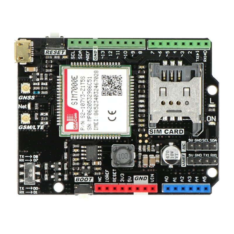 DFRobot Shield NB-IoT / LTE / GPRS / GPS SIM7000E v2.0 - štít