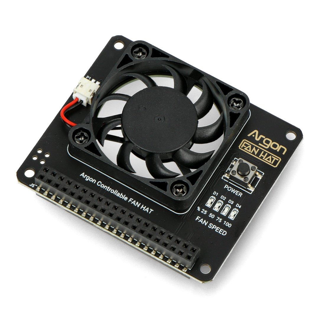 Argon Fan HAT v1.5 - štít s ventilátorem pro Raspberry Pi