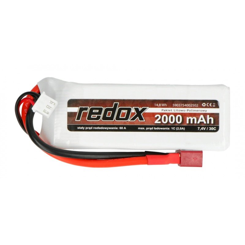Redox ASG 2000 mAh 7,4V 30C DEAN (scalony) - pakiet LiPo