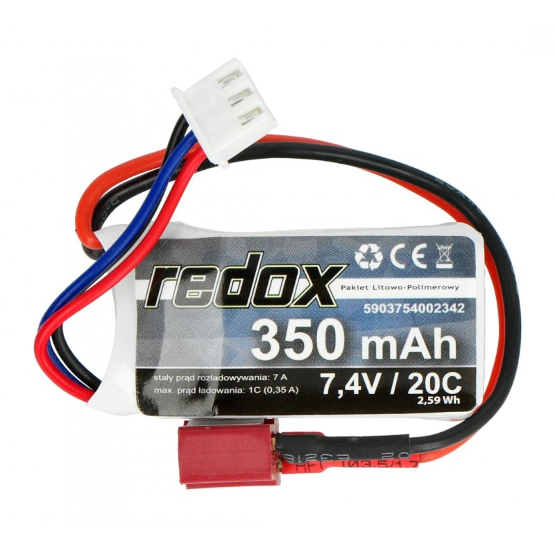 Redox 350 mAh 7,4V 20C DEAN - pakiet LiPo