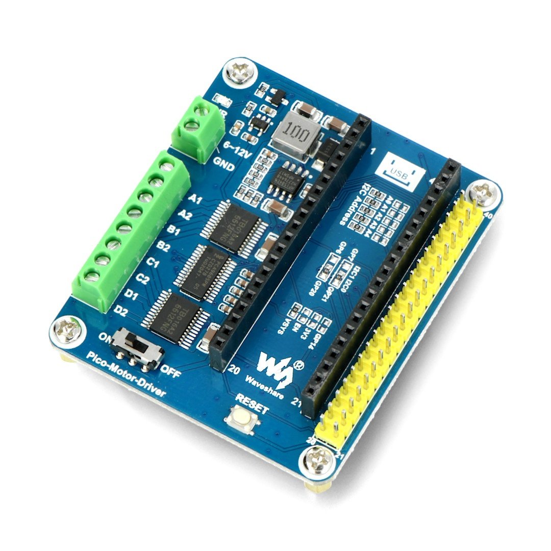 DC Motor Driver Module for Raspberry Pi Pico, Driving up to 4x