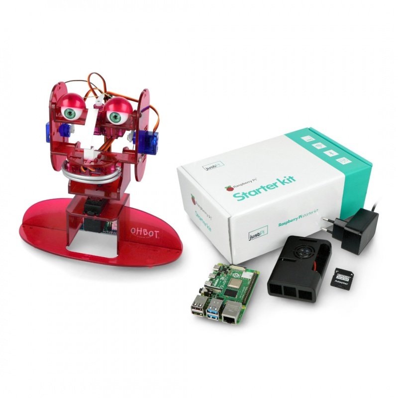Robot edukacyjny Ohbot 2.1 złożony z Raspberry Pi