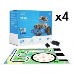 Zestaw robotów (4x mBot2 +4xBT Dongle+ 1xładowarka USB +M1)