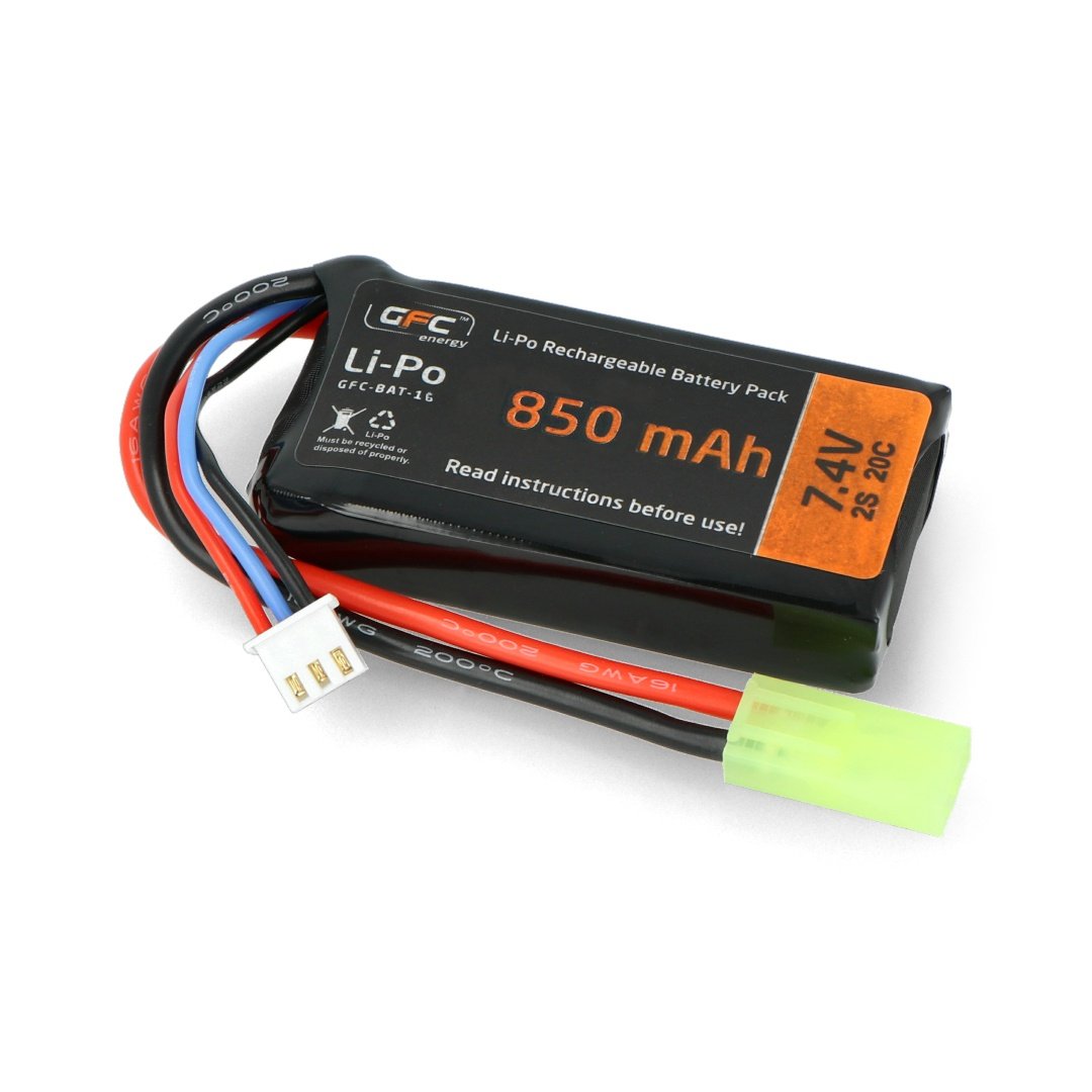 Akumulator Li-Po 850mAh 7.4V 20C