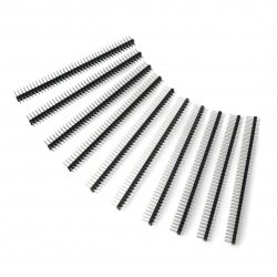 Wtyk goldpin 2x40 prosty raster 2,54mm - czarny - 10szt.