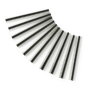 Wtyk goldpin 2x40 kątowy raster 2,54mm - czarny - 10szt.