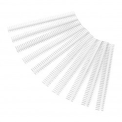 Wtyk goldpin 1x40 prosty raster 2,54mm - biały - 10szt.