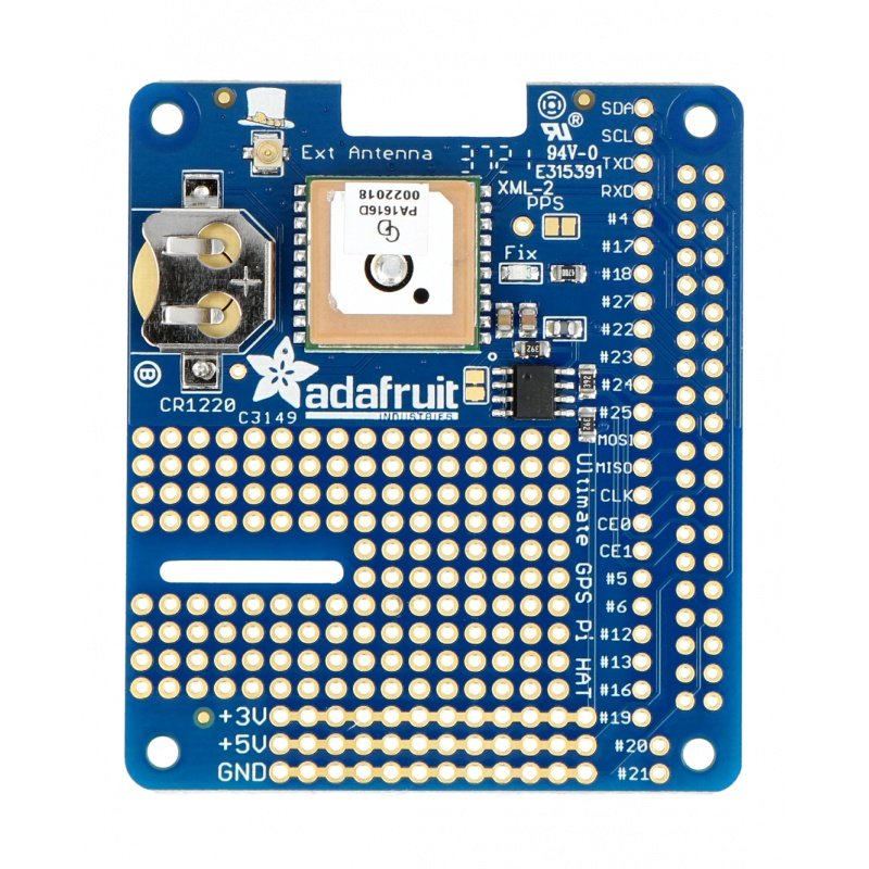 Ultimate GPS Hat + RTC pro Raspberry Pi A+/B+/2/3/4 - Adafruit