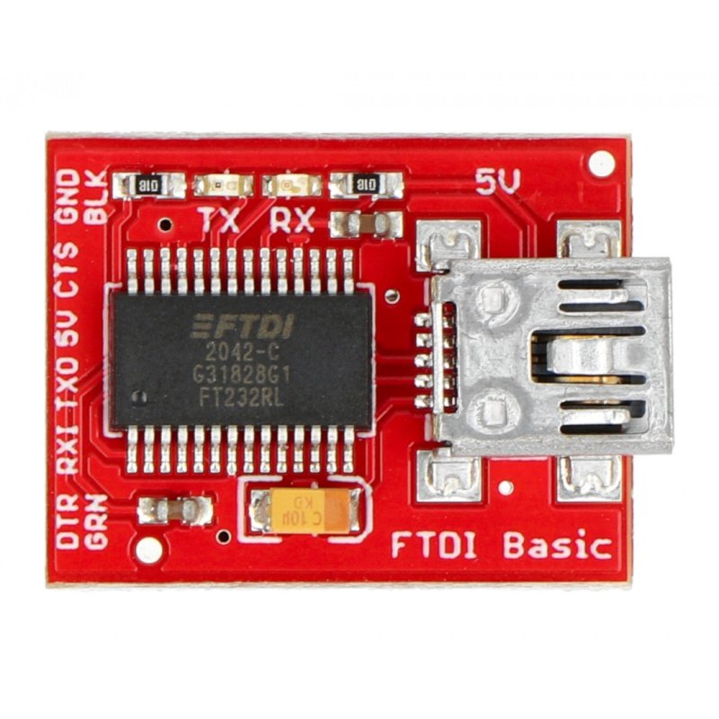 Převodník USB-UART FTDI 5V miniUSB - SparkFun DEV-09716