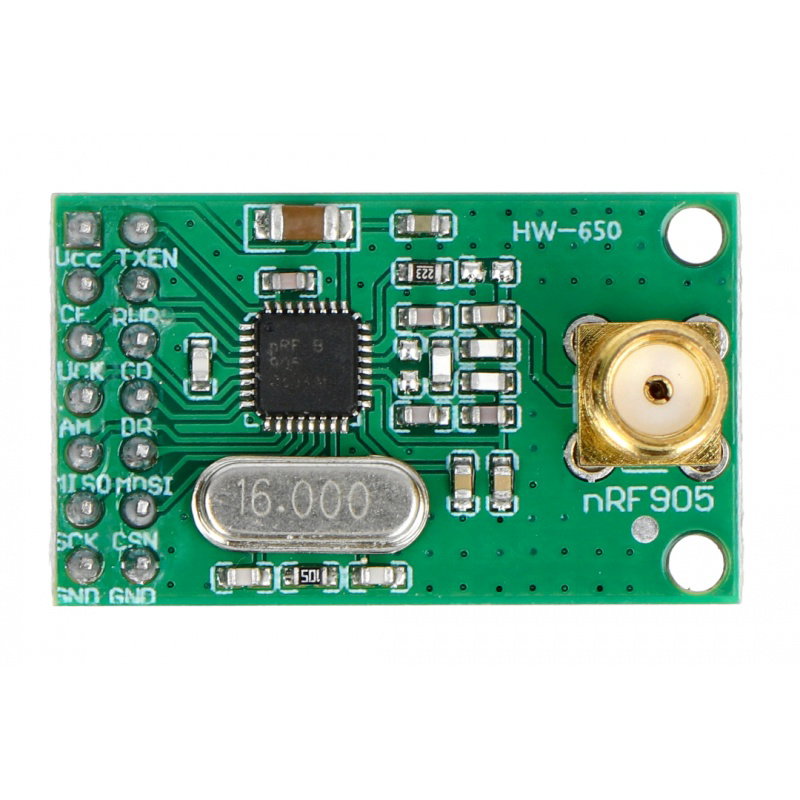 Rádiový modul NRF905 433 MHz - transceiver THT s anténou