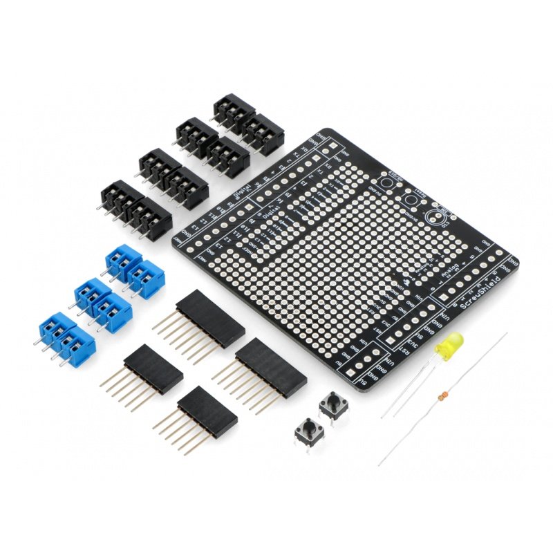 ProtoScrewShield - šroubové konektory pro Arduino - SparkFun
