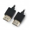 Kabel HDMI 2.0V - černý, dlouhý 0,3 m - zdjęcie 1