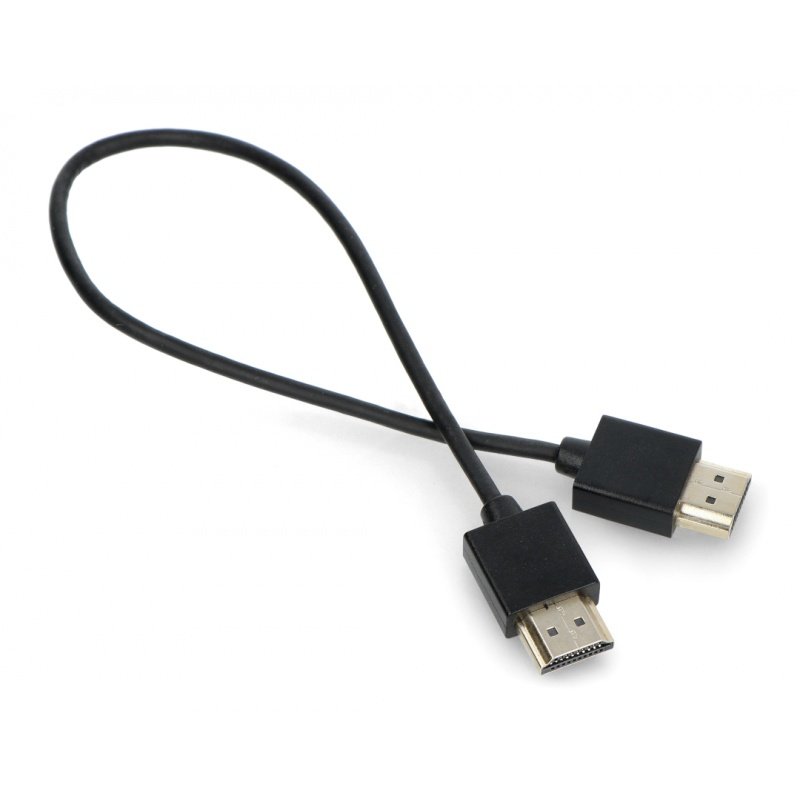 Kabel HDMI 2.0V - černý, dlouhý 0,3 m