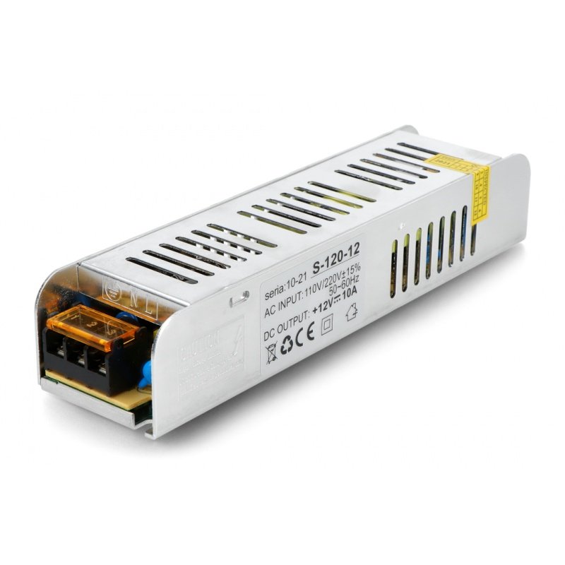 Montážní zdroj pro LED pásky a pásky 12V / 10A / 120W - Slim