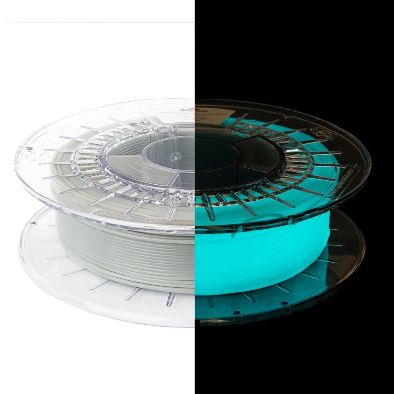 Filament PLA Glow in the Dark 1.75mm BLUE 0.5kg