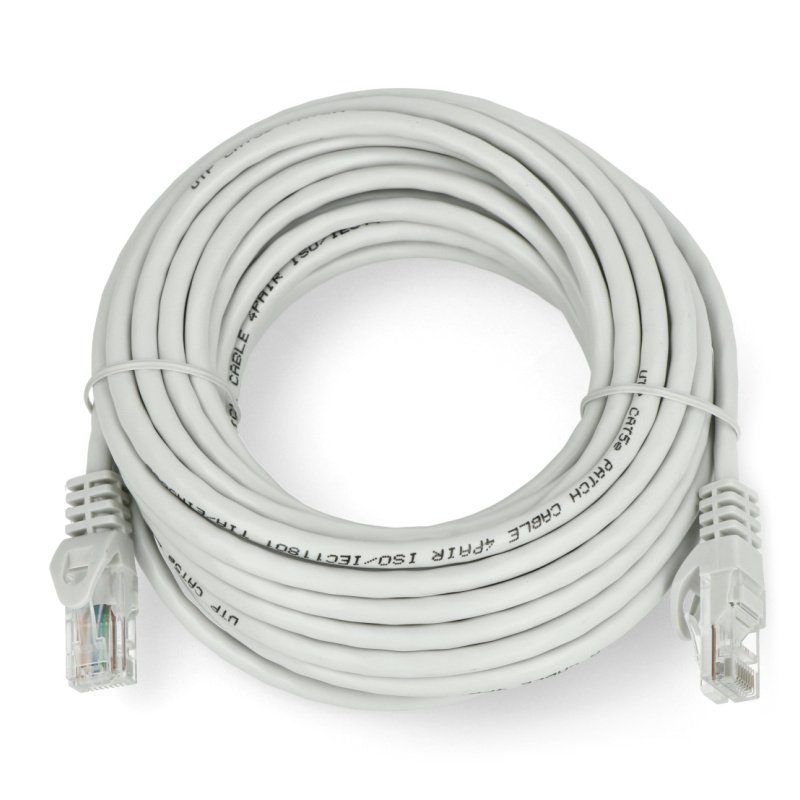 Patchcord Ethernet UTP 5e 7,5 m - šedý