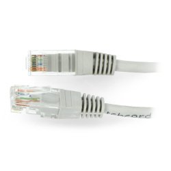 Patchcord Ethernet UTP 5e 0,5m - šedý