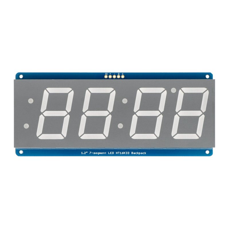 Adafruit 1.2" 4-Digit 7-Segment Display w/I2C Backpack - Red