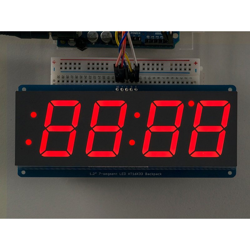 Adafruit 1.2" 4-Digit 7-Segment Display w/I2C Backpack - Red