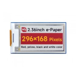 2.36inch E-Paper Module (G), 296 × 168, Red/Yellow/Black/White