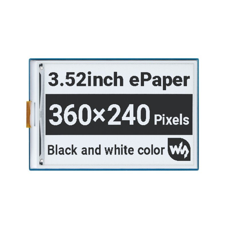 3.52inch e-Paper HAT, 360 × 240, SPI Interface