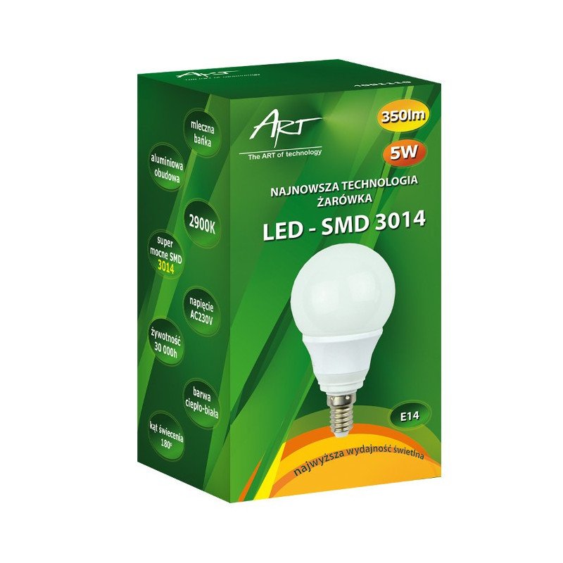 LED žárovka ART, E14, 5W, 350 lm