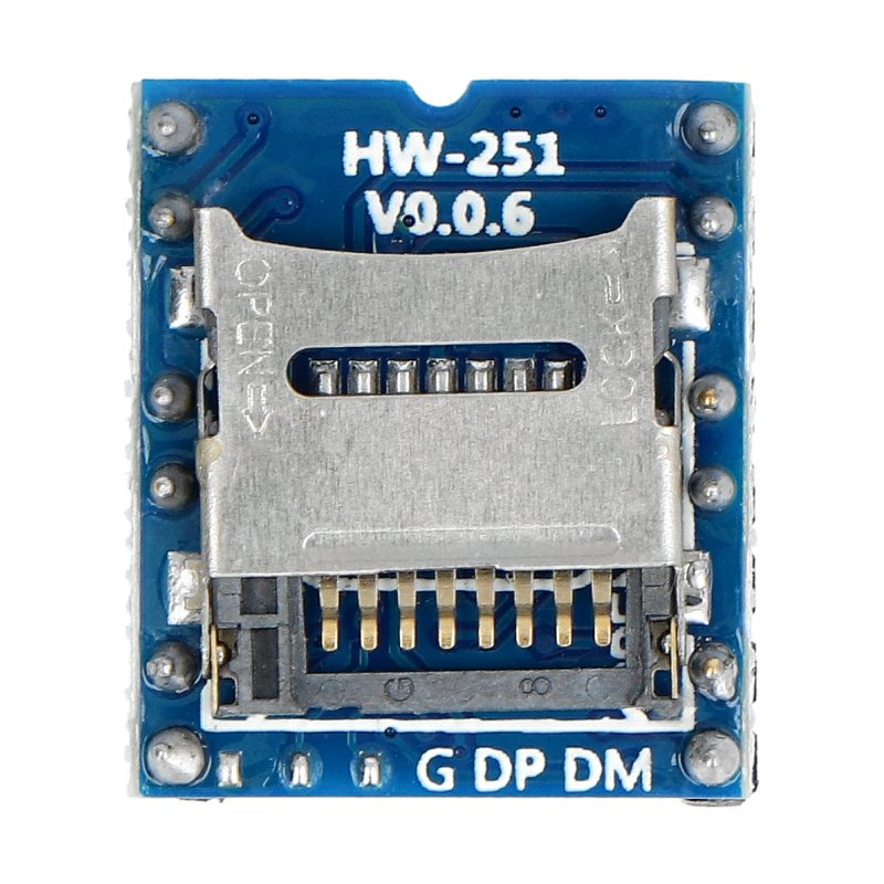WTV020 - MP3 přehrávač / dekodér se slotem pro microSD