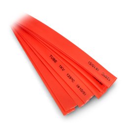 Smršťovací bužírka 10,0 / 5,0 červená - 10ks.