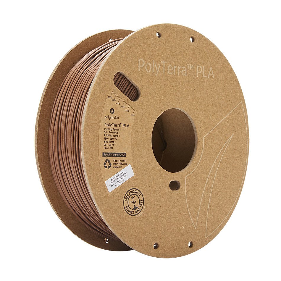 PolyTerra™ PLA (1.75 mm, 1 kg)(Earth Brown)