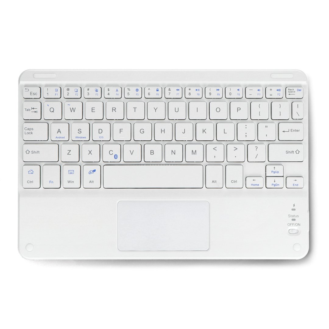 Bezdrátová klávesnice Bluetooth 3.0 s Touchpadem - bílá - 10