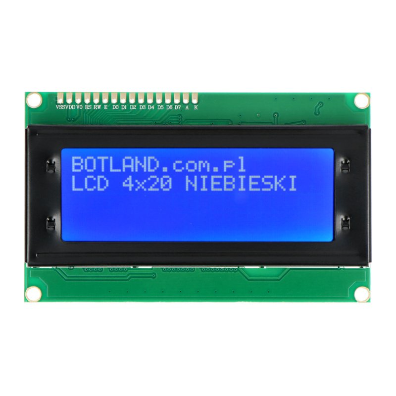 LCD displej 4x20 znaků modrý - justPi