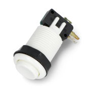 Arkádové konkávní tlačítko 3,5 cm - bílé - SparkFun COM-09340