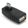 Adaptér USB zásuvka - úhlová zástrčka microUSB - zdjęcie 2