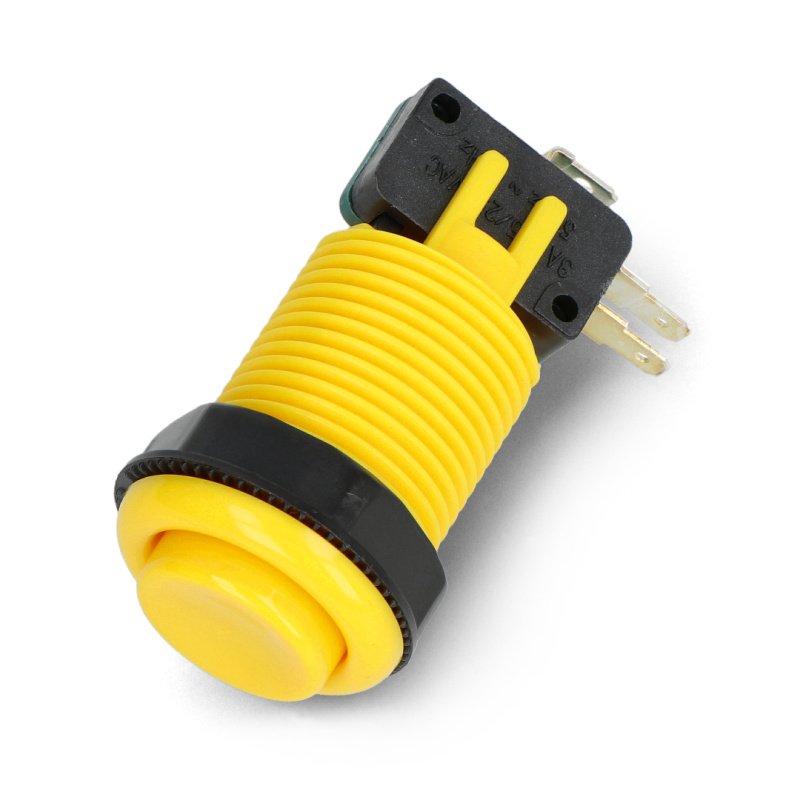 Arkádové konkávní tlačítko 3,5 cm - žluté - SparkFun COM-09338