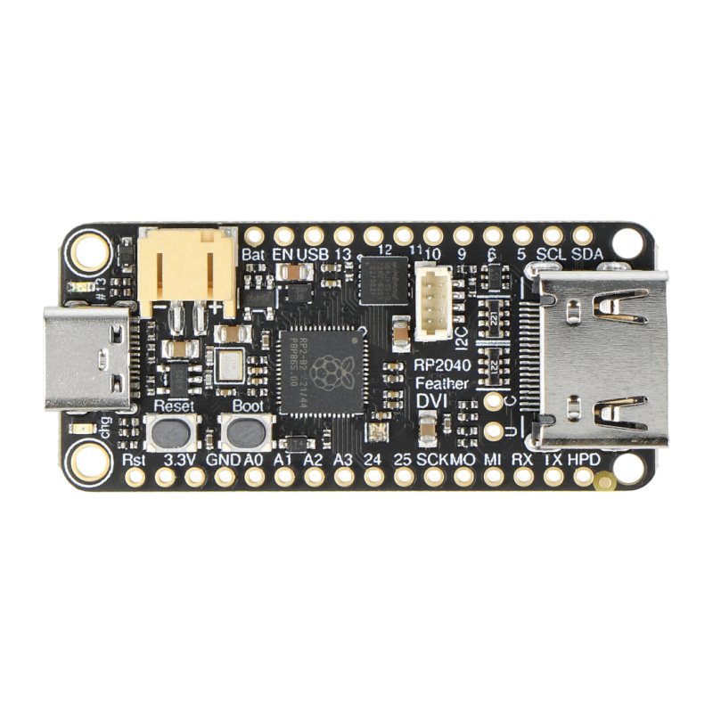 Adafruit Feather RP2040 with DVI Output Port - Works with HDMI